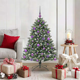 Vidaxl kunstkerstboom groen 120 cm pvc en plastic en staal - afbeelding 1
