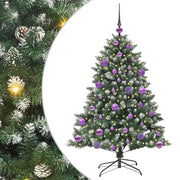 Vidaxl kunstkerstboom groen 120 cm pvc en plastic en staal - afbeelding 2