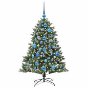 Vidaxl kunstkerstboom groen 120 cm pvc en plastic en staal - afbeelding 3