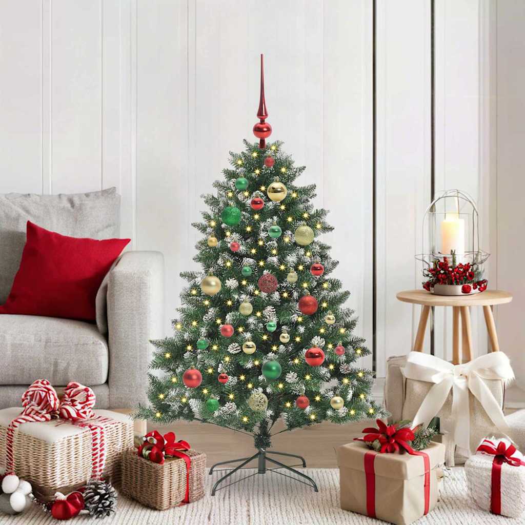 Vidaxl kunstkerstboom met 150 led groen 120 cm pvc en plastic en staal
