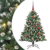 Vidaxl kunstkerstboom met 150 led groen 120 cm pvc en plastic en staal
