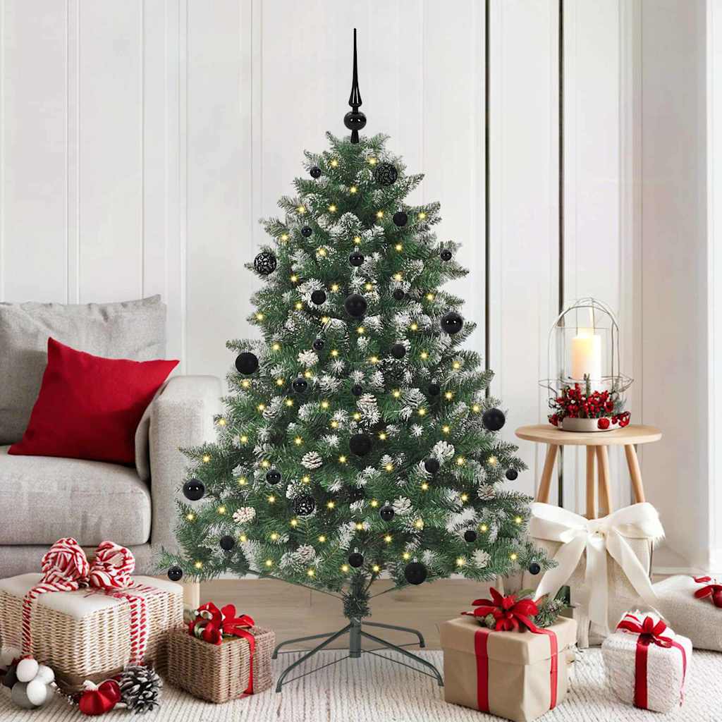Vidaxl kunstkerstboom groen 150 cm pvc en plastic en staal
