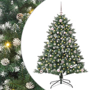 Vidaxl kunstkerstboom groen 150 cm pvc en plastic en staal - afbeelding 1