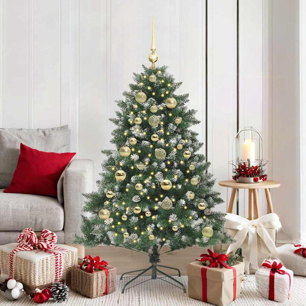 Vidaxl kunstkerstboom groen 150 cm pvc en plastic en staal