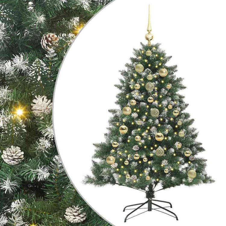 Vidaxl kunstkerstboom groen 150 cm pvc en plastic en staal