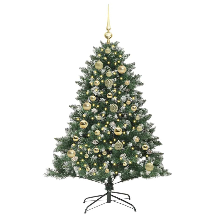 Vidaxl kunstkerstboom groen 150 cm pvc en plastic en staal