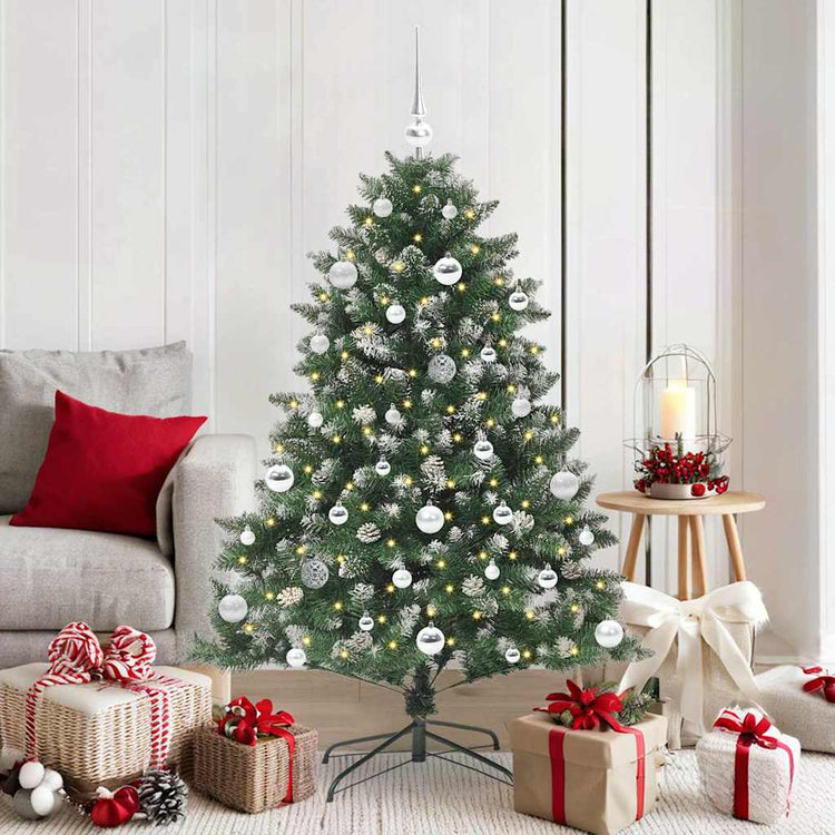 Vidaxl kunstkerstboom groen 150 cm pvc en plastic en staal