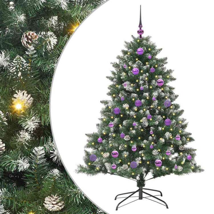Vidaxl kunstkerstboom groen 150 cm pvc en plastic en staal