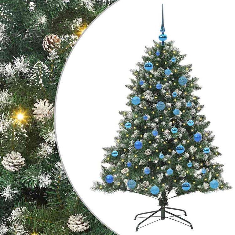 Vidaxl kunstkerstboom groen 150 cm pvc en plastic en staal