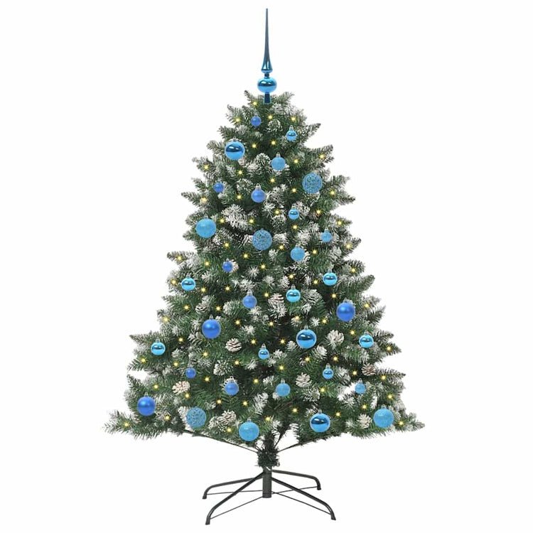 Vidaxl kunstkerstboom groen 150 cm pvc en plastic en staal