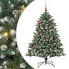 Vidaxl kunstkerstboom met 150 led groen 150 cm pvc en plastic en staal
