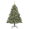 Vidaxl kunstkerstboom met 300 led groen 180 cm pvc en plastic en staal