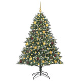 Vidaxl kunstkerstboom met 300 led groen 180 cm pvc en plastic en staal - afbeelding 3
