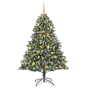 Vidaxl kunstkerstboom met 300 led groen 180 cm pvc en plastic en staal - afbeelding 3