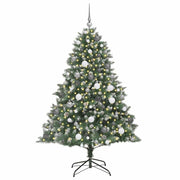 Vidaxl kunstkerstboom groen 180 cm pvc en plastic en staal - afbeelding 3