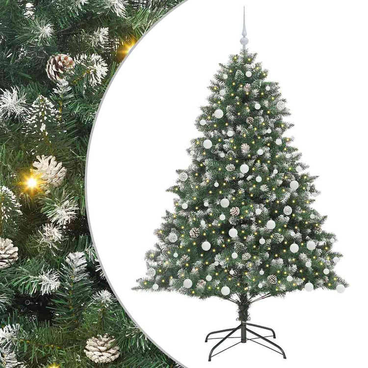Vidaxl kunstkerstboom groen 180 cm pvc en plastic en staal