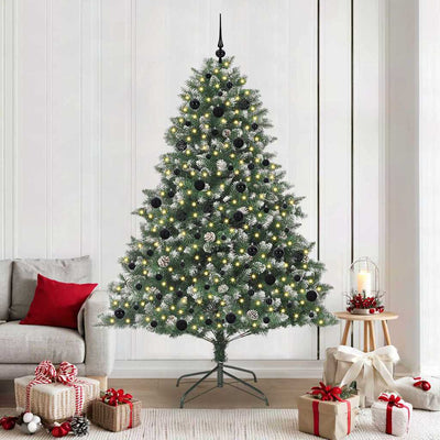 Vidaxl kunstkerstboom groen 210 cm pvc en plastic en staal