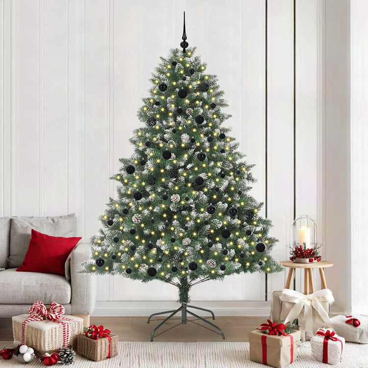 Vidaxl kunstkerstboom groen 210 cm pvc en plastic en staal