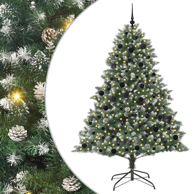 Vidaxl kunstkerstboom groen 210 cm pvc en plastic en staal