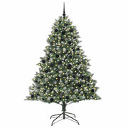 Vidaxl kunstkerstboom groen 210 cm pvc en plastic en staal - afbeelding 3