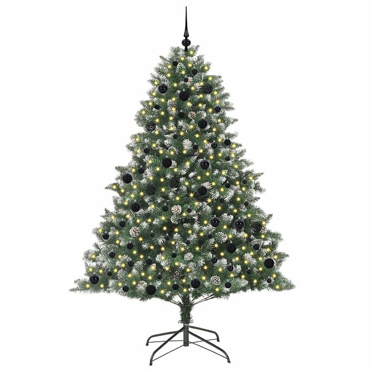 Vidaxl kunstkerstboom groen 210 cm pvc en plastic en staal
