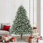 Vidaxl kunstkerstboom groen 210 cm pvc en plastic en staal - afbeelding 1