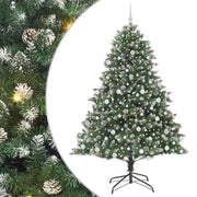 Vidaxl kunstkerstboom groen 210 cm pvc en plastic en staal - afbeelding 2