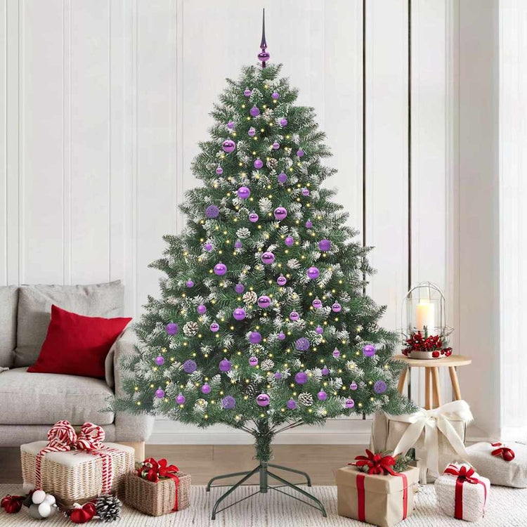 Vidaxl kunstkerstboom groen 210 cm pvc en plastic en staal