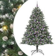 Vidaxl kunstkerstboom groen 210 cm pvc en plastic en staal - afbeelding 2