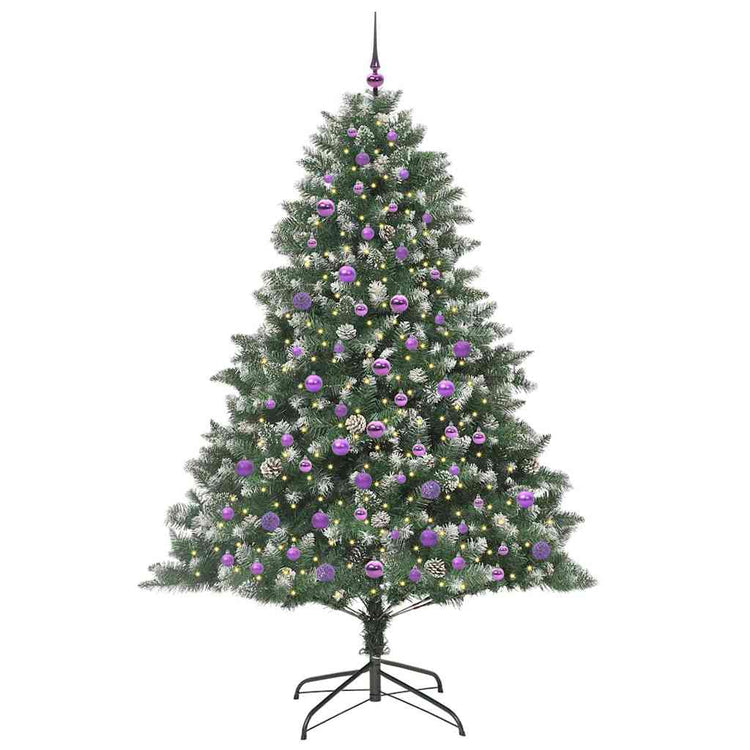 Vidaxl kunstkerstboom groen 210 cm pvc en plastic en staal
