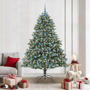 Vidaxl kunstkerstboom groen 210 cm pvc en plastic en staal - afbeelding 1