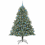 Vidaxl kunstkerstboom groen 210 cm pvc en plastic en staal - afbeelding 3