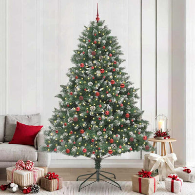 Vidaxl kunstkerstboom groen 240 cm pvc en plastic en staal