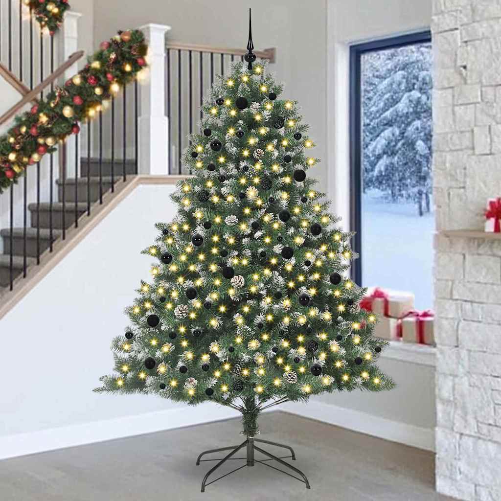 Vidaxl kunstkerstboom groen 240 cm pvc en plastic en staal