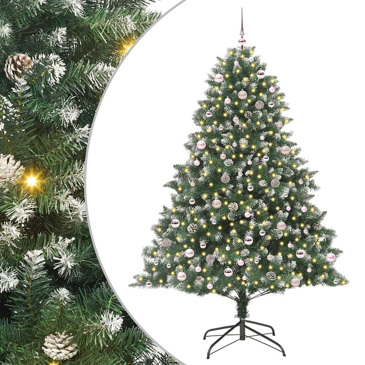 Vidaxl kunstkerstboom groen 240 cm pvc en plastic en staal