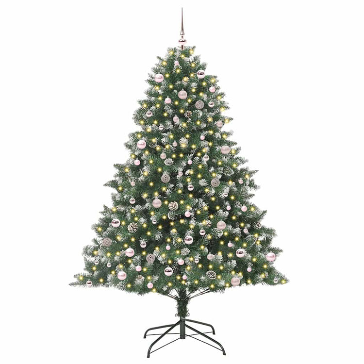 Vidaxl kunstkerstboom groen 240 cm pvc en plastic en staal