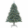 Vidaxl kunstkerstboom met 300 led groen 240 cm pvc en plastic en staal