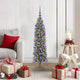 Vidaxl kunstmatige slanke kerstboom groen en wit 120 cm