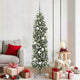 Vidaxl kunstmatige slanke kerstboom groen en wit 180 cm