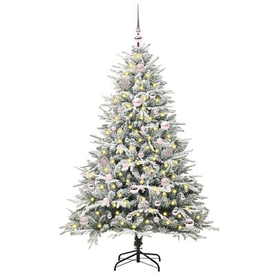 Vidaxl artificial pre-lit kerstboom met ballenset groen 150 cm
