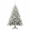 Vidaxl artificial pre-lit kerstboom met ballenset groen 150 cm