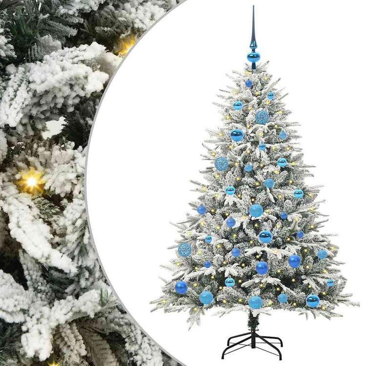 Vidaxl artificial pre-lit kerstboom met ballenset groen 150 cm