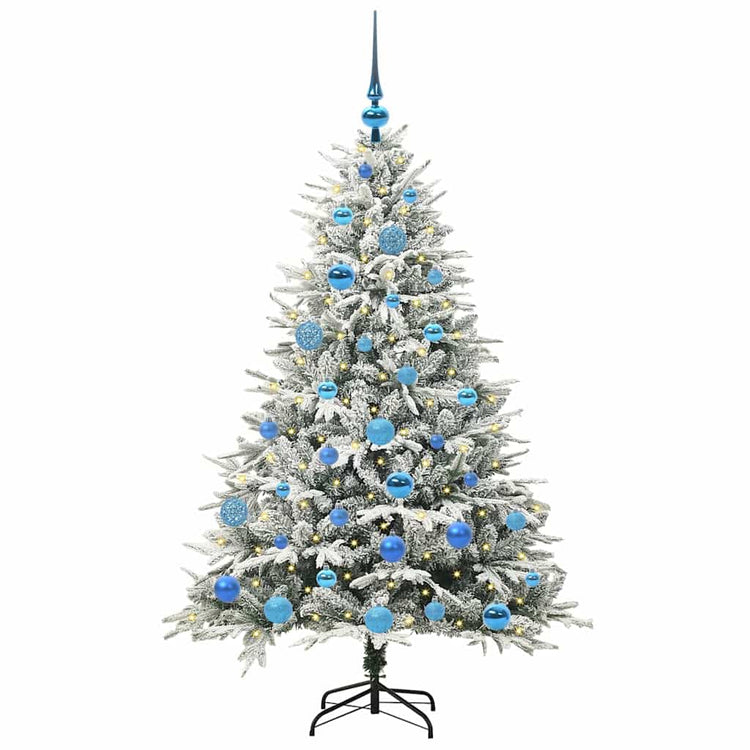 Vidaxl artificial pre-lit kerstboom met ballenset groen 150 cm