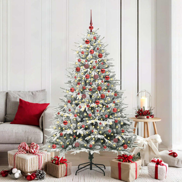 Vidaxl artificial pre-lit kerstboom met ballenset groen 180 cm