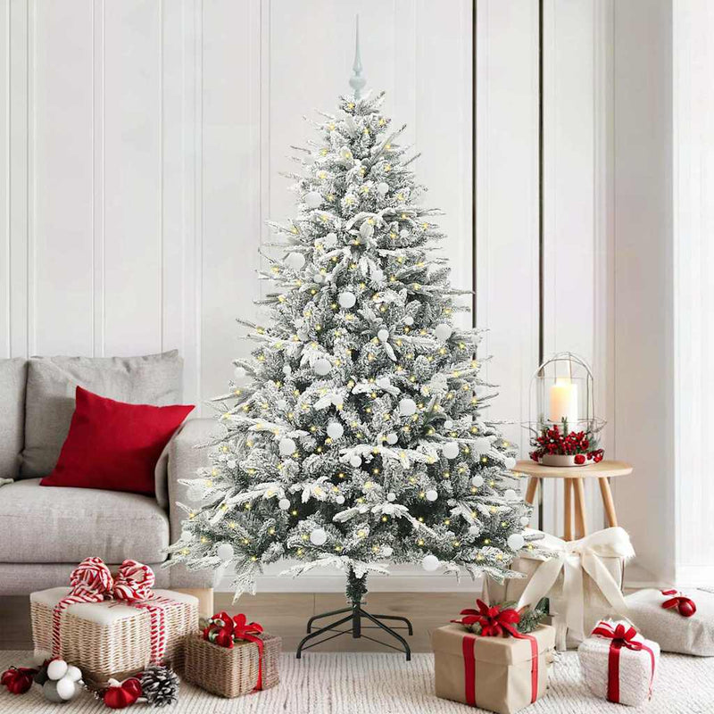 Vidaxl artificial pre-lit kerstboom met ballenset groen 180 cm