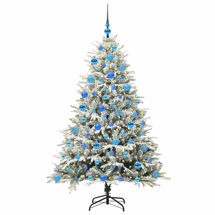 Vidaxl artificial pre-lit kerstboom met ballenset groen 180 cm