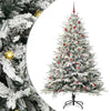 Vidaxl artificial pre-lit kerstboom met ballenset groen 210 cm