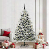 Vidaxl artificial pre-lit kerstboom met ballenset groen 210 cm - afbeelding 1