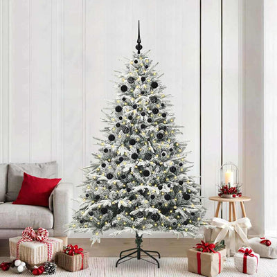 Vidaxl artificial pre-lit kerstboom met ballenset groen 210 cm