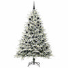 Vidaxl artificial pre-lit kerstboom met ballenset groen 210 cm